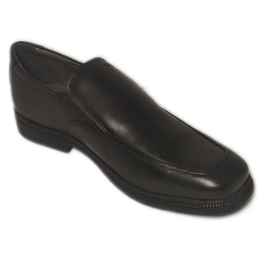 Geox J Federico N Kids Leather Slip On Shoe Black - Picture 5 of 11